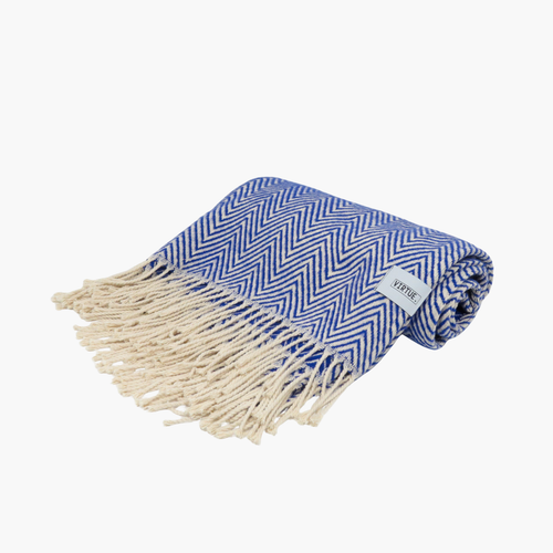 100% Blue Cotton Blanket