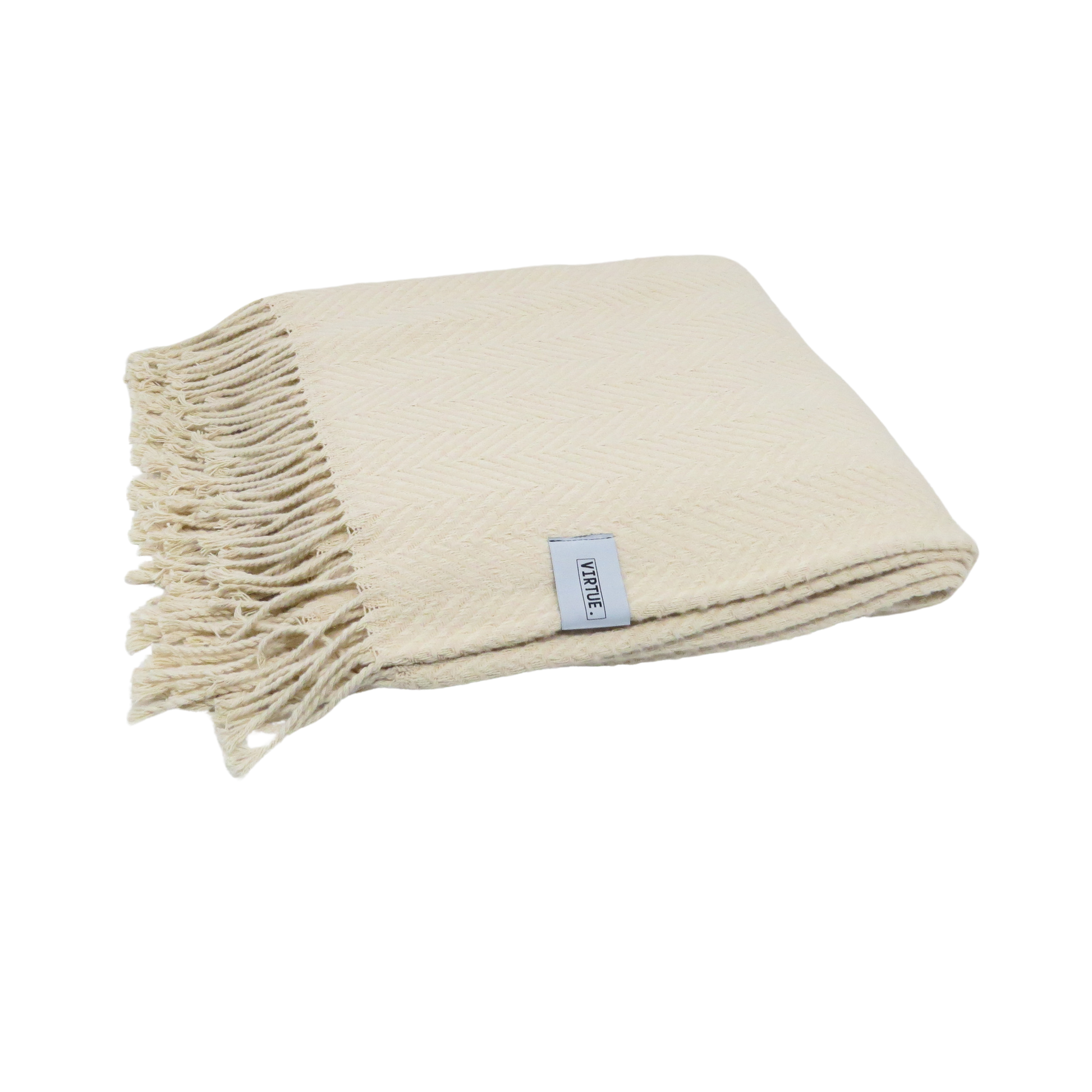 100% Beige Cotton Blanket