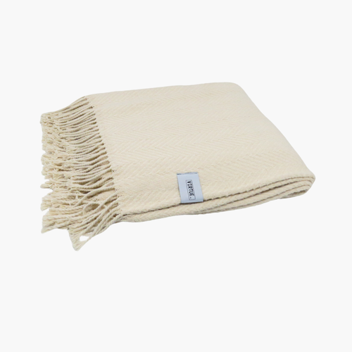 100% Beige Cotton Blanket